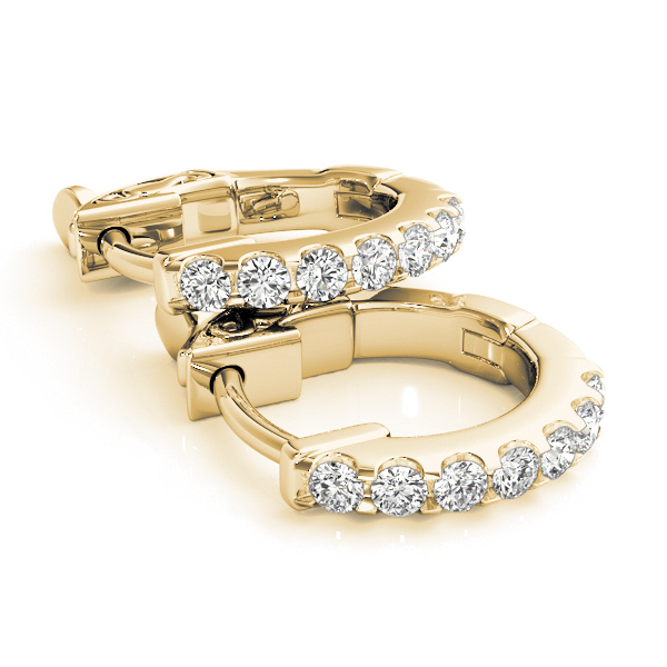   Pave Diamond Huggie Earrings 1/4 Carat Total Weight   (Lab-Created) 0.28 C.T.W 14K yellow, white or rose gold - view 8