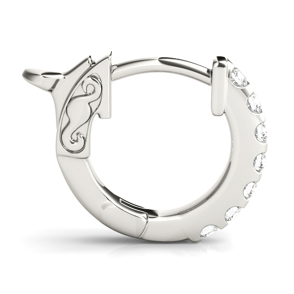   Pave Diamond Huggie Earrings 1/4 Carat Total Weight   (Lab-Created) 0.28 C.T.W 14K yellow, white or rose gold - view 4