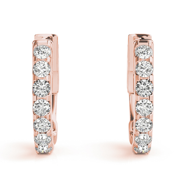   Pave Diamond Huggie Earrings 1/4 Carat Total Weight   (Lab-Created) 0.28 C.T.W 14K yellow, white or rose gold - view 15