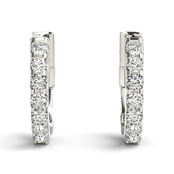   Pave Diamond Huggie Earrings 1/4 Carat Total Weight   (Lab-Created) 0.28 C.T.W 14K yellow, white or rose gold - view 5