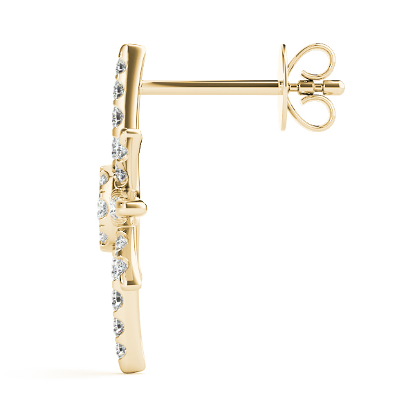   Star Shape Cluster Fashion Earrings 0.56 Carat Total Weight   (Lab-Created) 0.56 C.T.W 10K yellow, white or rose gold - view 9