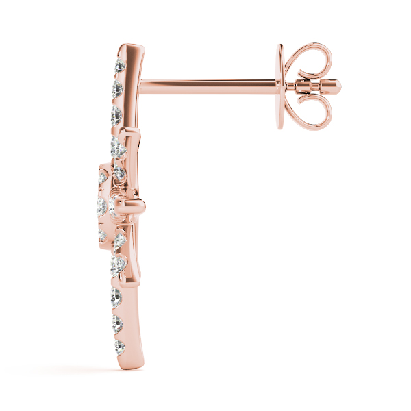   Star Shape Cluster Fashion Earrings 0.56 Carat Total Weight   (Lab-Created) 0.56 C.T.W 10K yellow, white or rose gold - view 14