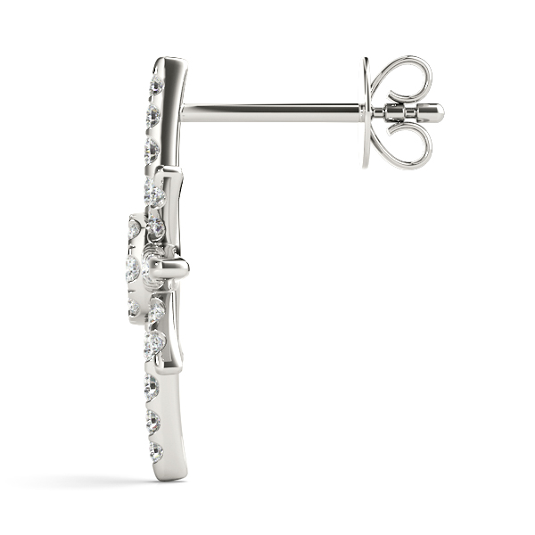   Star Shape Cluster Fashion Earrings 0.56 Carat Total Weight   (Lab-Created) 0.56 C.T.W 10K yellow, white or rose gold - view 4