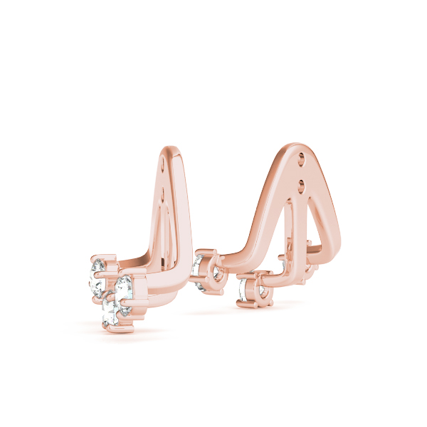   3 STONE JACKETS Earrings .15 Carat Total Weight   (Lab-Created) 0.18 C.T.W 10K yellow, white or rose gold - view 12