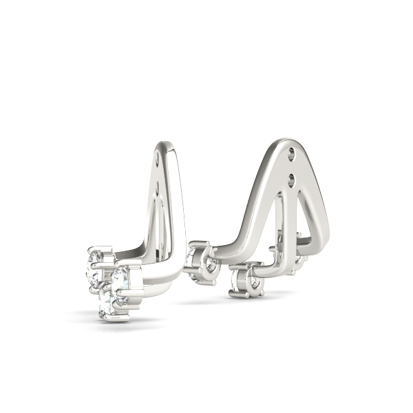   3 STONE JACKETS Earrings .15 Carat Total Weight   (Lab-Created) 0.18 C.T.W 10K yellow, white or rose gold - view 2