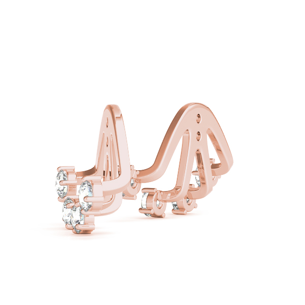   4-Stone Earring Jackets .15 Carat Total Weight   (Lab-Created) 0.16 C.T.W 10K yellow, white or rose gold - view 12