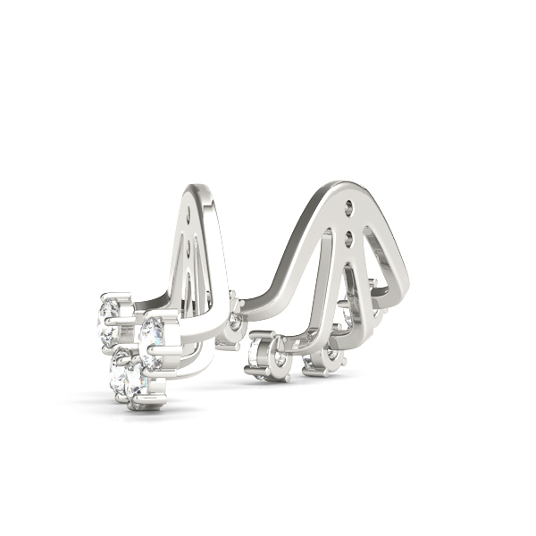   4-Stone Earring Jackets .15 Carat Total Weight   (Lab-Created) 0.16 C.T.W 10K yellow, white or rose gold - view 2