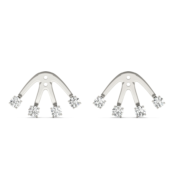   4-Stone Earring Jackets .15 Carat Total Weight   (Lab-Created) 0.16 C.T.W 10K yellow, white or rose gold - view 3