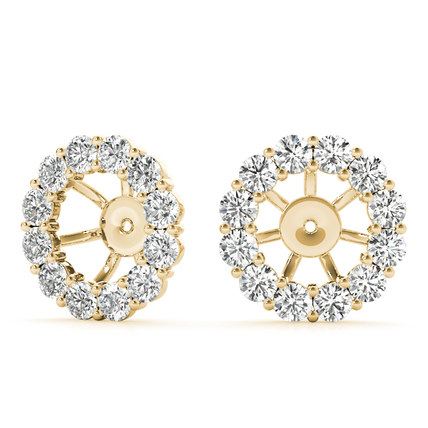   Earring Jacket for Round Studs 0.66 Carat Total Weight Fits 0.50 CT Stud  (Lab-Created) 0.66 C.T.W Sterling Silver yellow, white, rose - view 8