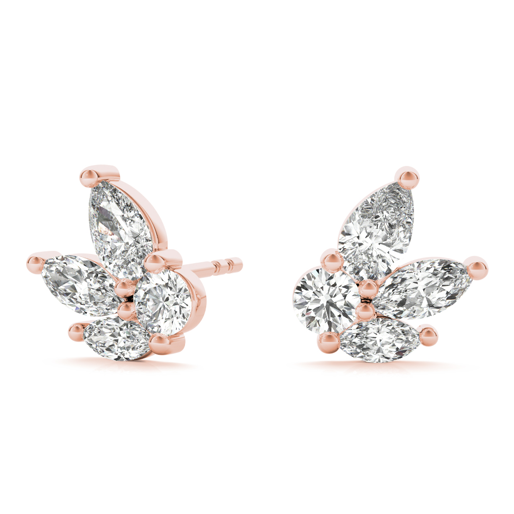   Marquise Diamond Fashion Earrings 1/2 Carat Total Weight   (Lab-Created) 0.52 C.T.W Sterling Silver yellow, white, rose - view 11