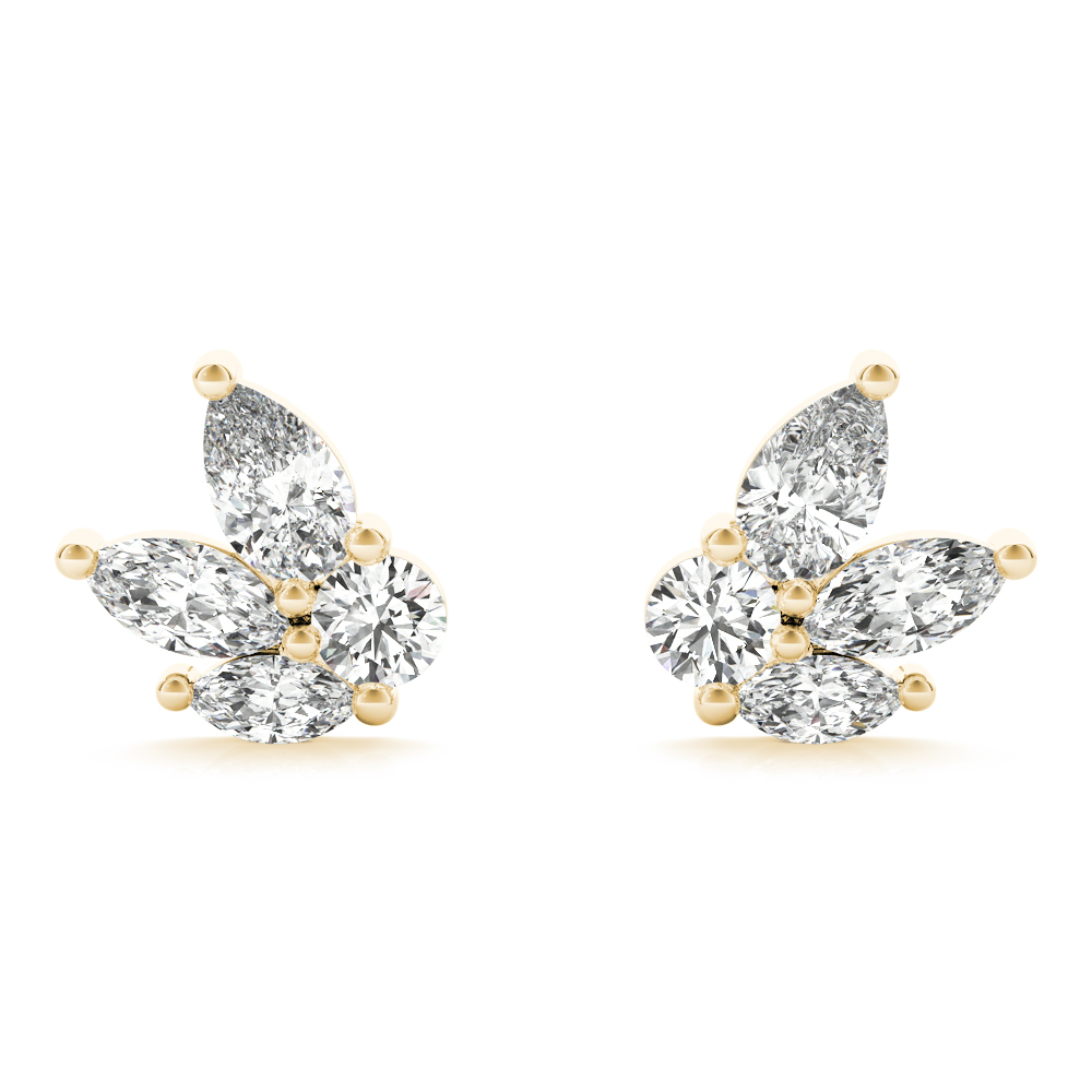   Marquise Diamond Fashion Earrings 1/2 Carat Total Weight   (Lab-Created) 0.52 C.T.W Sterling Silver yellow, white, rose - view 7
