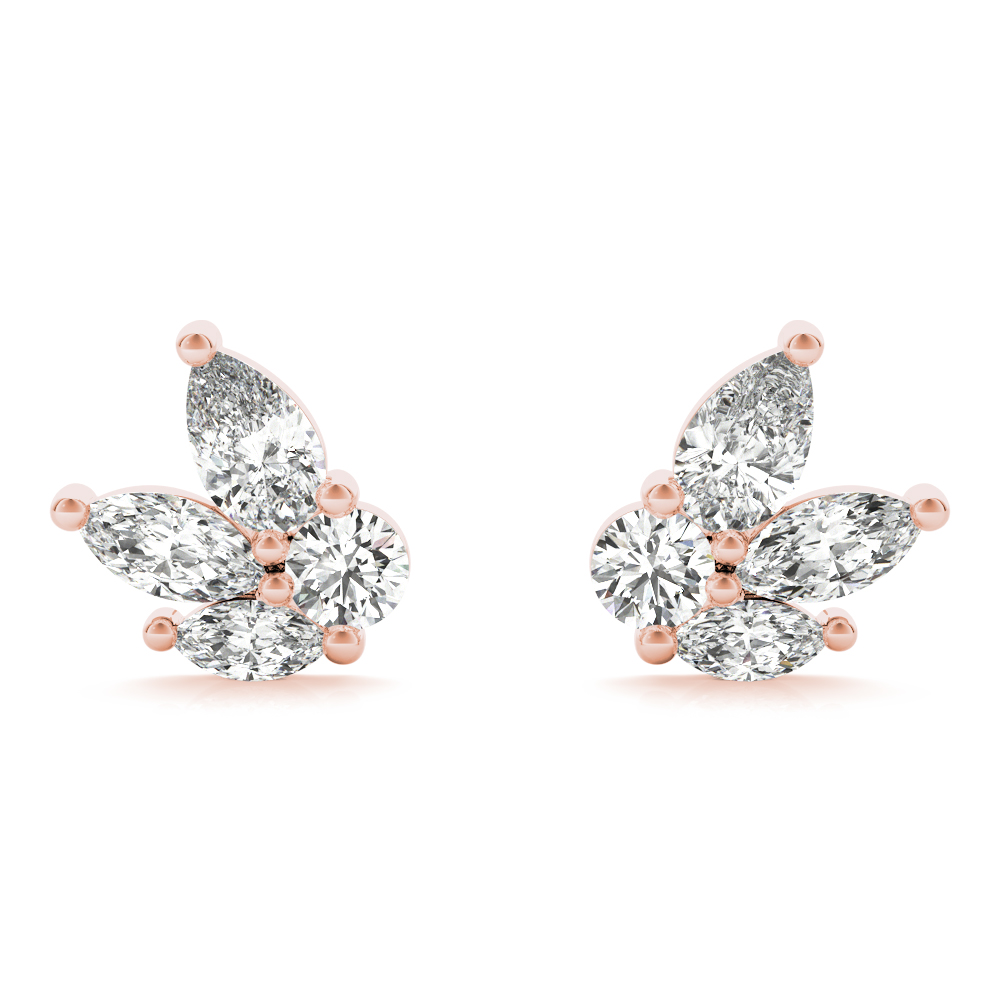   Marquise Diamond Fashion Earrings 1/2 Carat Total Weight   (Lab-Created) 0.52 C.T.W Sterling Silver yellow, white, rose - view 12