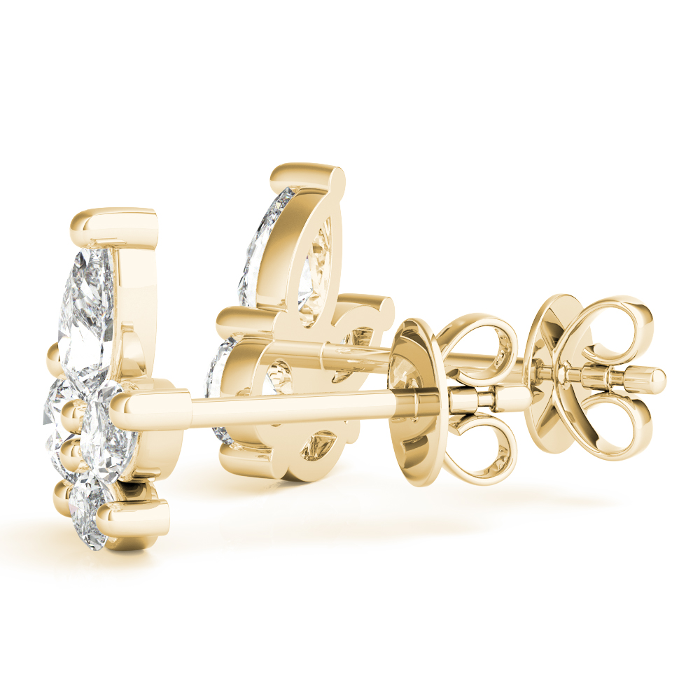   Marquise Diamond Fashion Earrings 1/2 Carat Total Weight   (Lab-Created) 0.52 C.T.W Sterling Silver yellow, white, rose - view 8