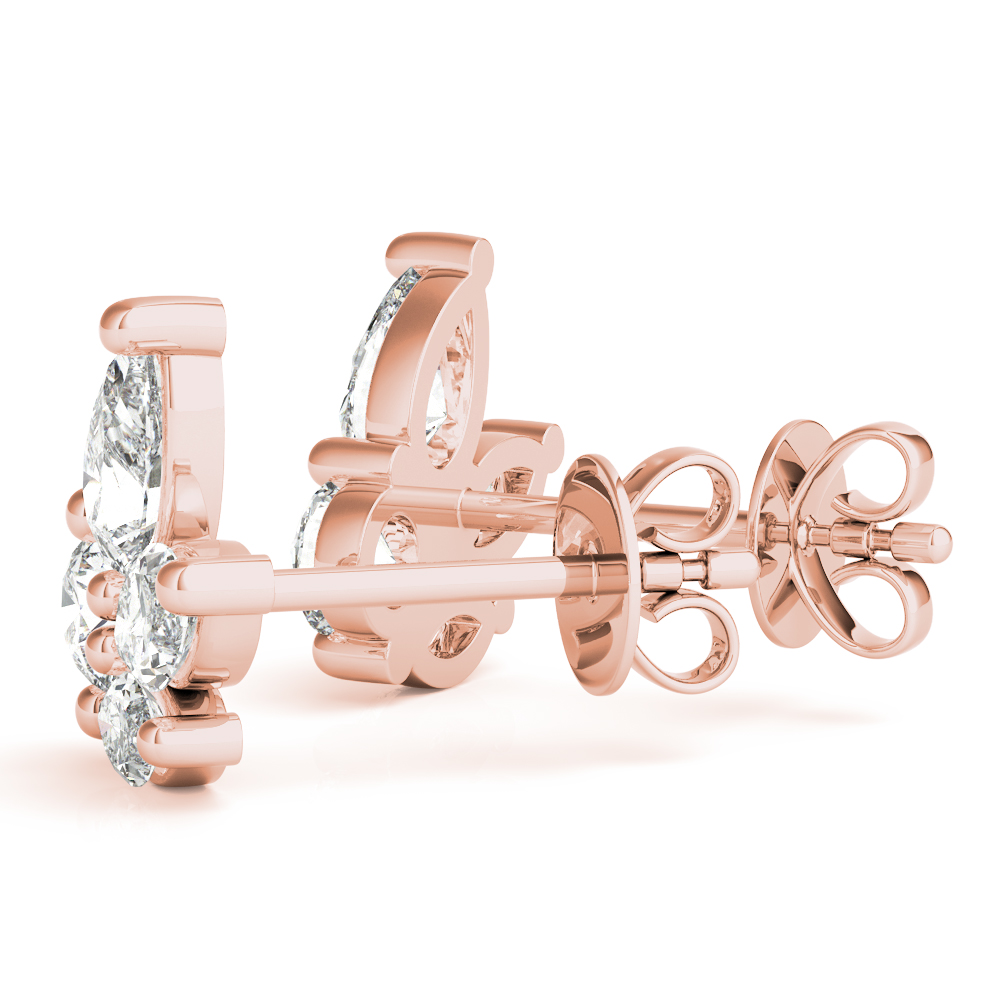   Marquise Diamond Fashion Earrings 1/2 Carat Total Weight   (Lab-Created) 0.52 C.T.W Sterling Silver yellow, white, rose - view 13