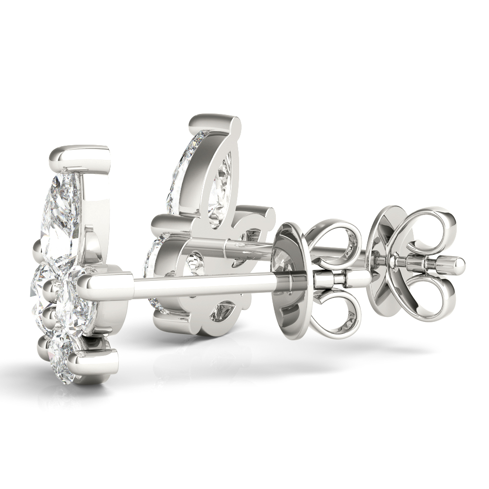   Marquise Diamond Fashion Earrings 1/2 Carat Total Weight   (Lab-Created) 0.52 C.T.W Sterling Silver yellow, white, rose - view 3