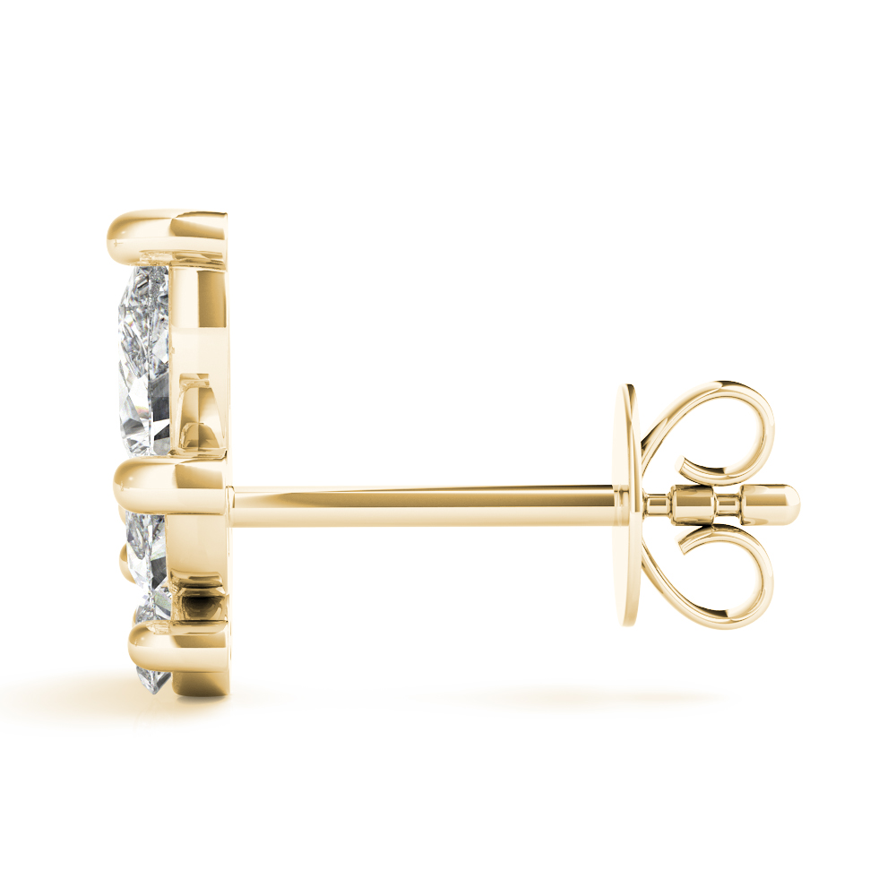   Marquise Diamond Fashion Earrings 1/2 Carat Total Weight   (Lab-Created) 0.52 C.T.W Sterling Silver yellow, white, rose - view 9