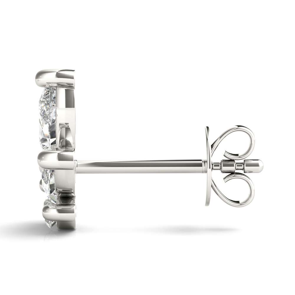   Marquise Diamond Fashion Earrings 1/2 Carat Total Weight   (Lab-Created) 0.52 C.T.W Sterling Silver yellow, white, rose - view 4