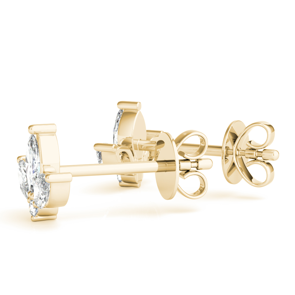   Marquise Floral Earrings 3/8 Carat Total Weight   (Lab-Created) 0.43 C.T.W 10K yellow, white or rose gold - view 7