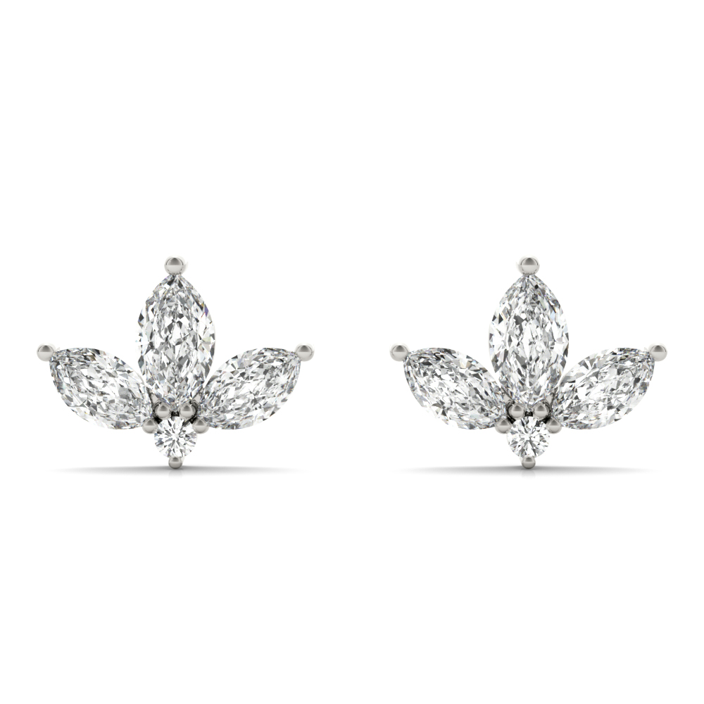 Marquise Floral Earrings | USA Jewels