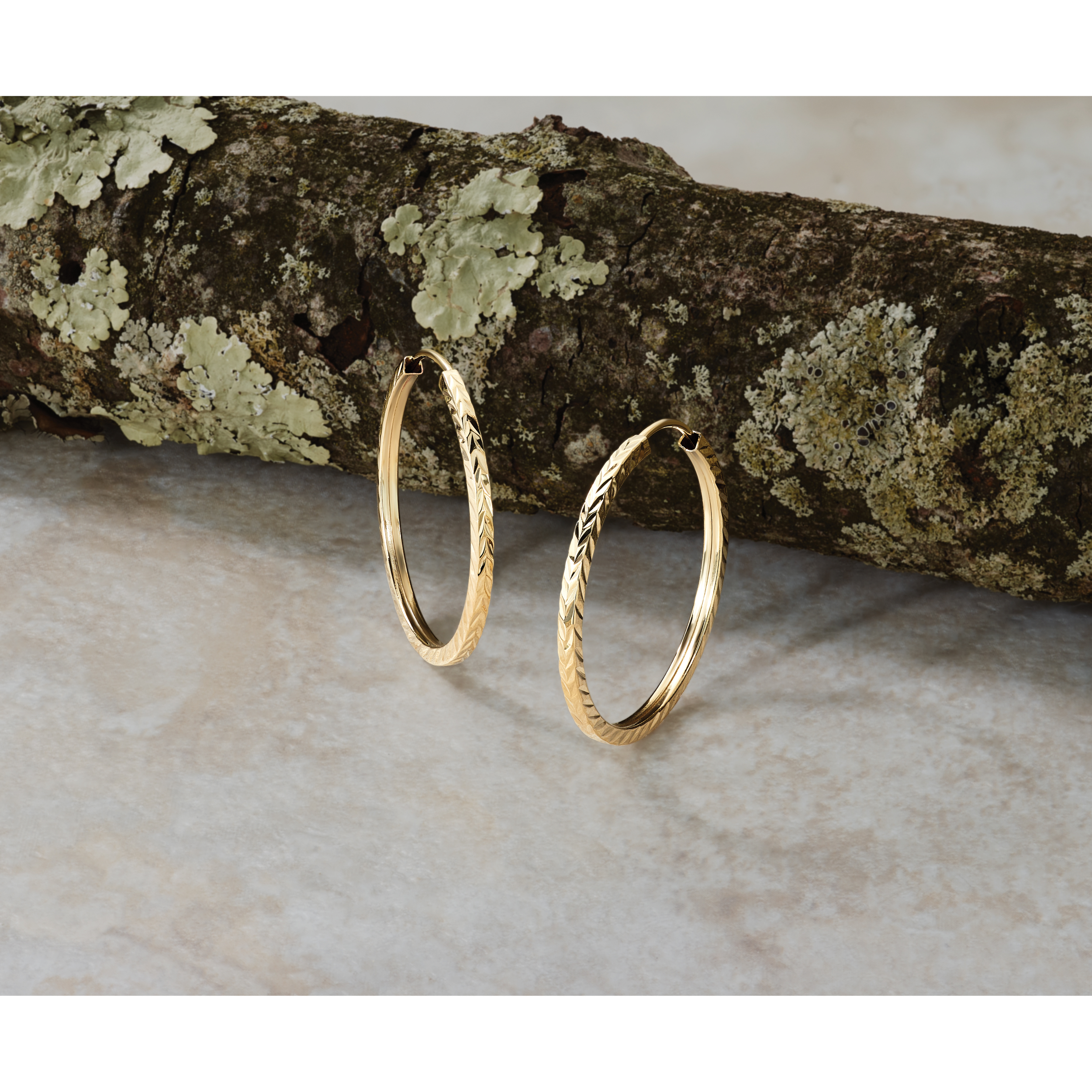  15 mm 14k Yellow Gold Polished Diamond-cut Square Tube Endless Hoop Earrings 1.35 mm Unknown Friendly Weight 14K yellow gold - view 19