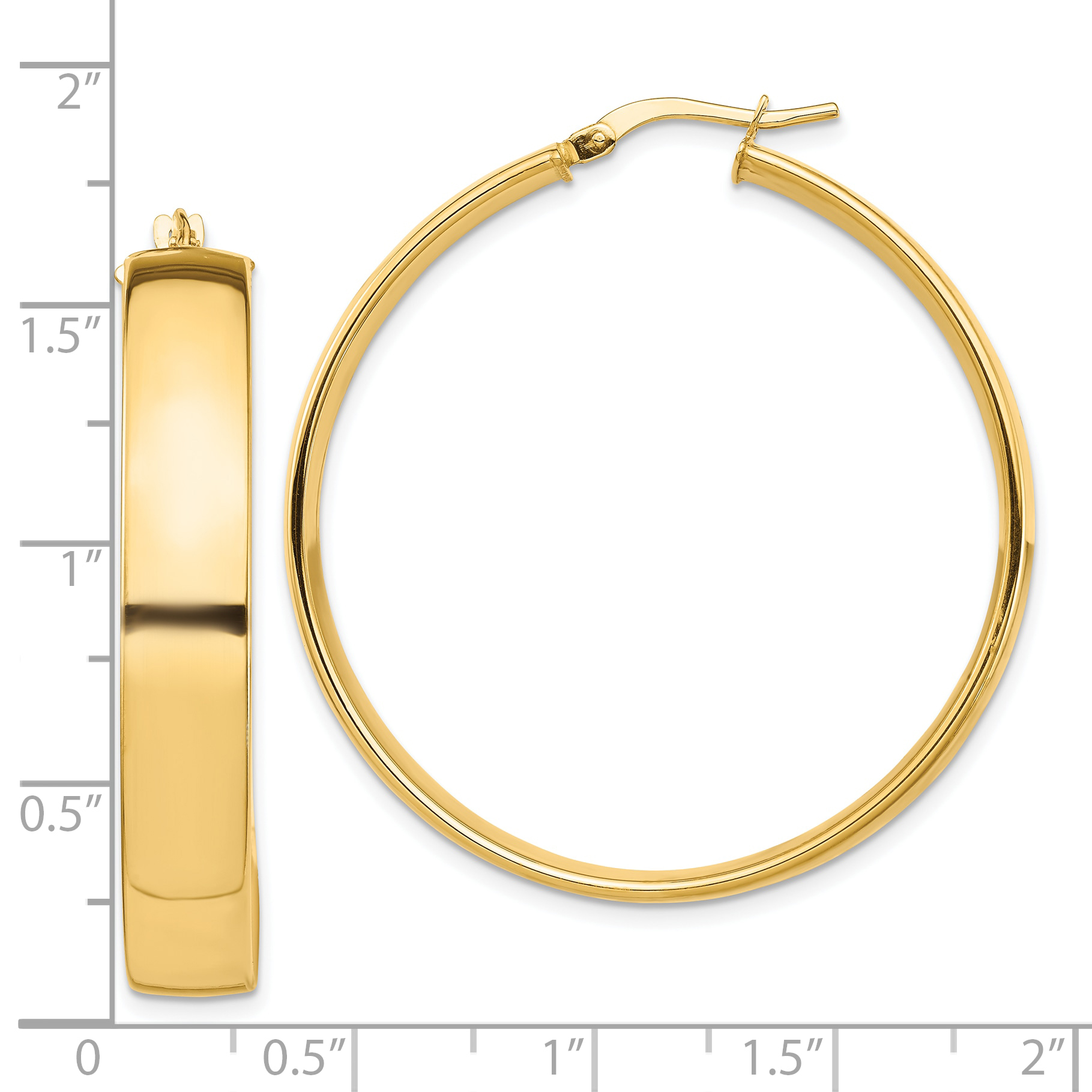  14 mm 10k Yellow Gold 7mm Gold Tube Hoop Earrings  Unknown Friendly Weight 10K yellow gold - view 16