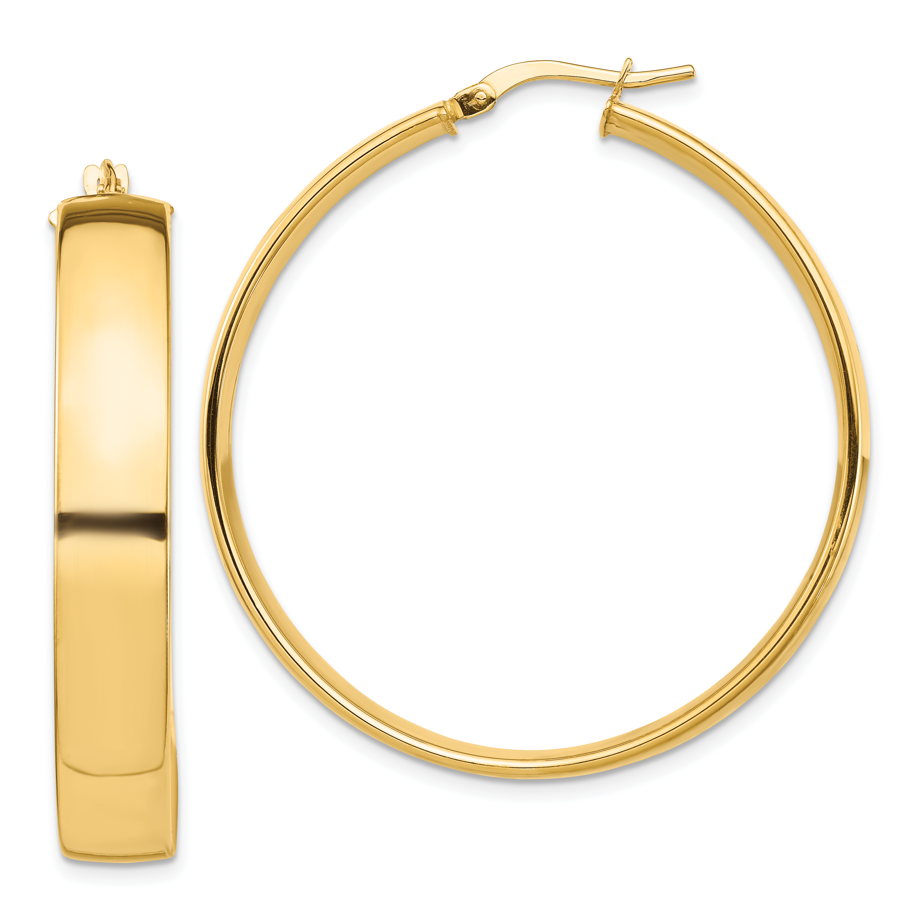  14 mm 10k Yellow Gold 7mm Gold Tube Hoop Earrings  Unknown Friendly Weight 10K yellow gold - view 17