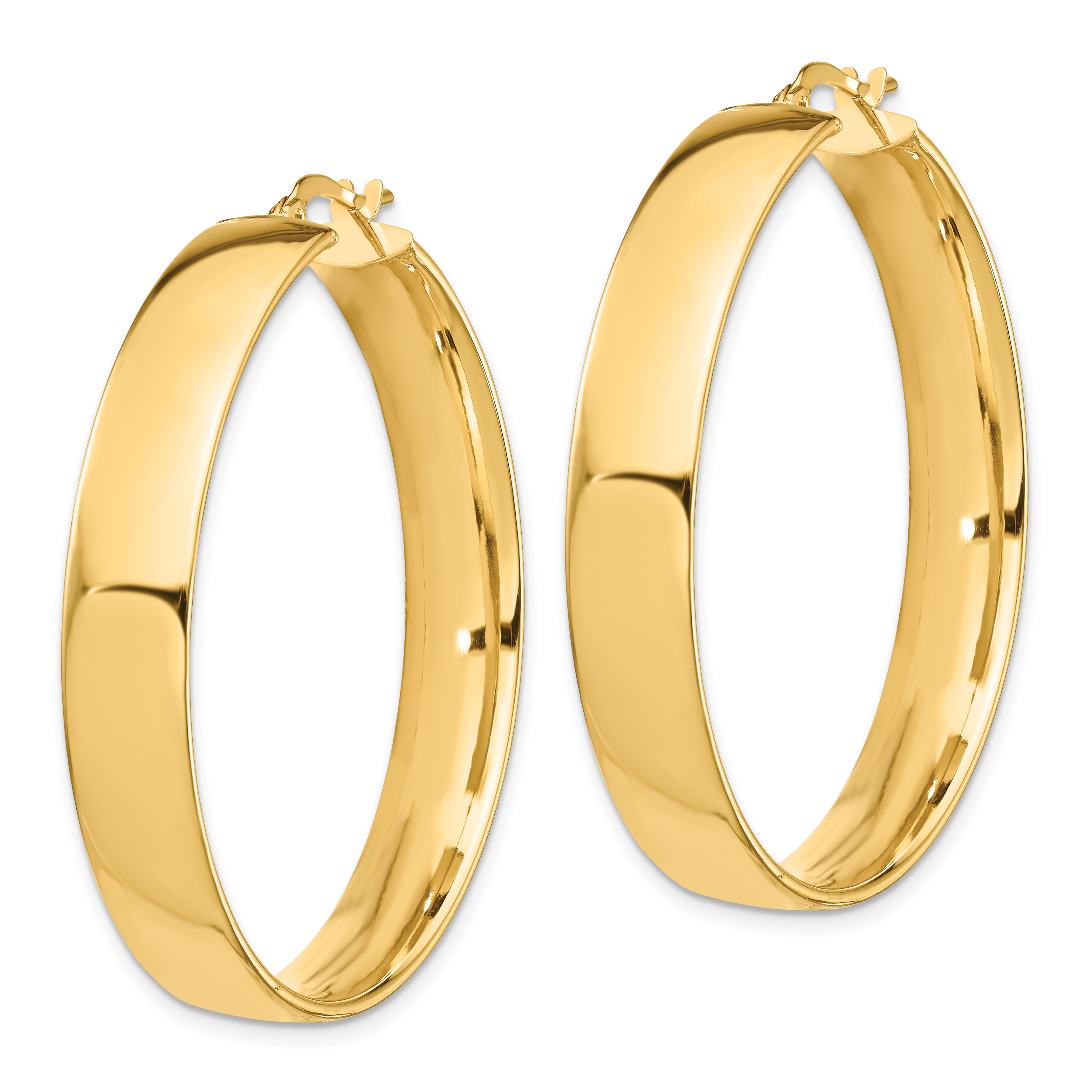  14 mm 14k Yellow Gold 7mm Gold Tube Hoop Earrings  Unknown Friendly Weight 14K yellow gold - view 21