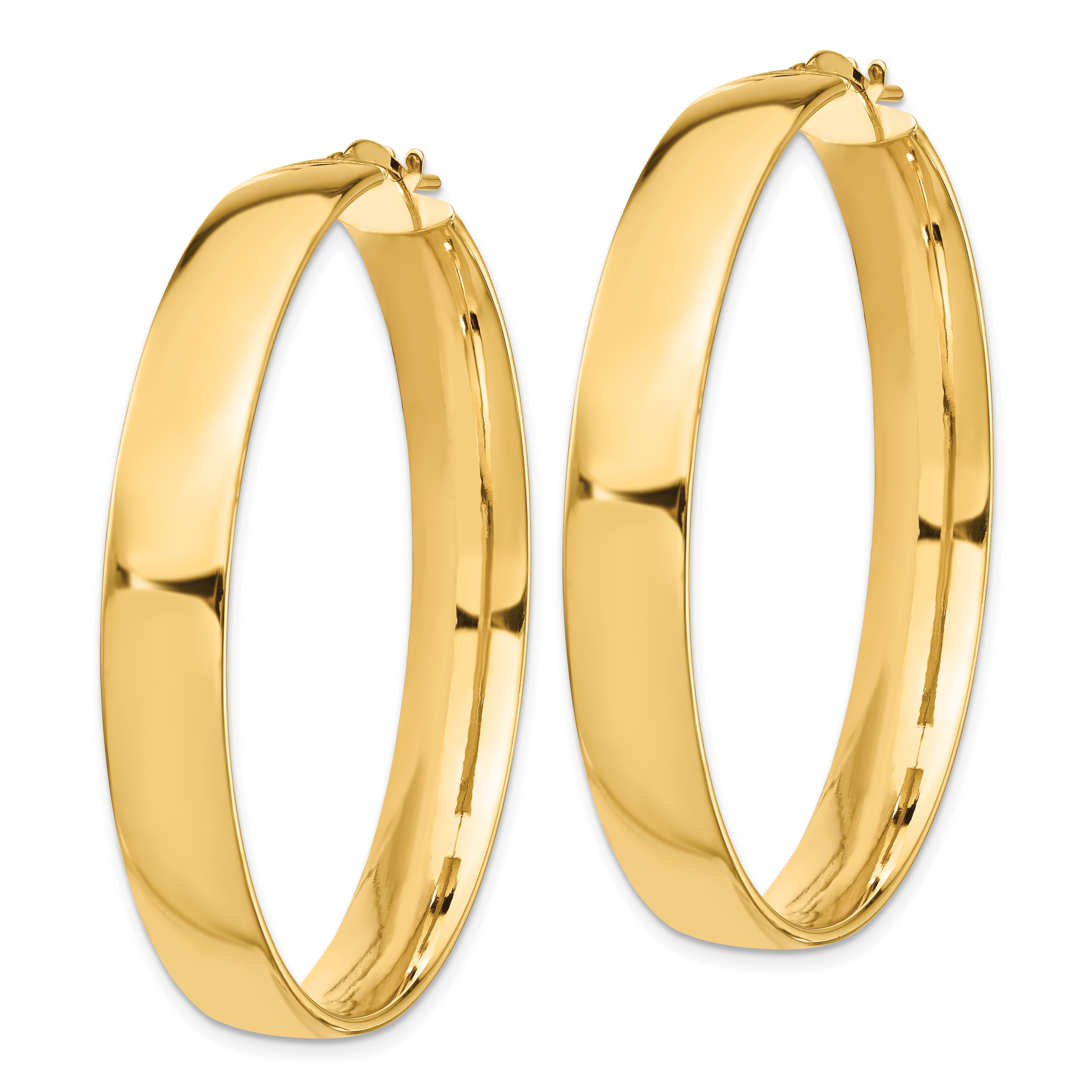  14 mm 14k Yellow Gold 7mm Gold Tube Hoop Earrings  Unknown Friendly Weight 14K yellow gold - view 25