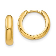  9 mm 10k Yellow Gold Circle Hinged Hoop Earrings  Unknown Friendly Weight 10K yellow gold - view 5