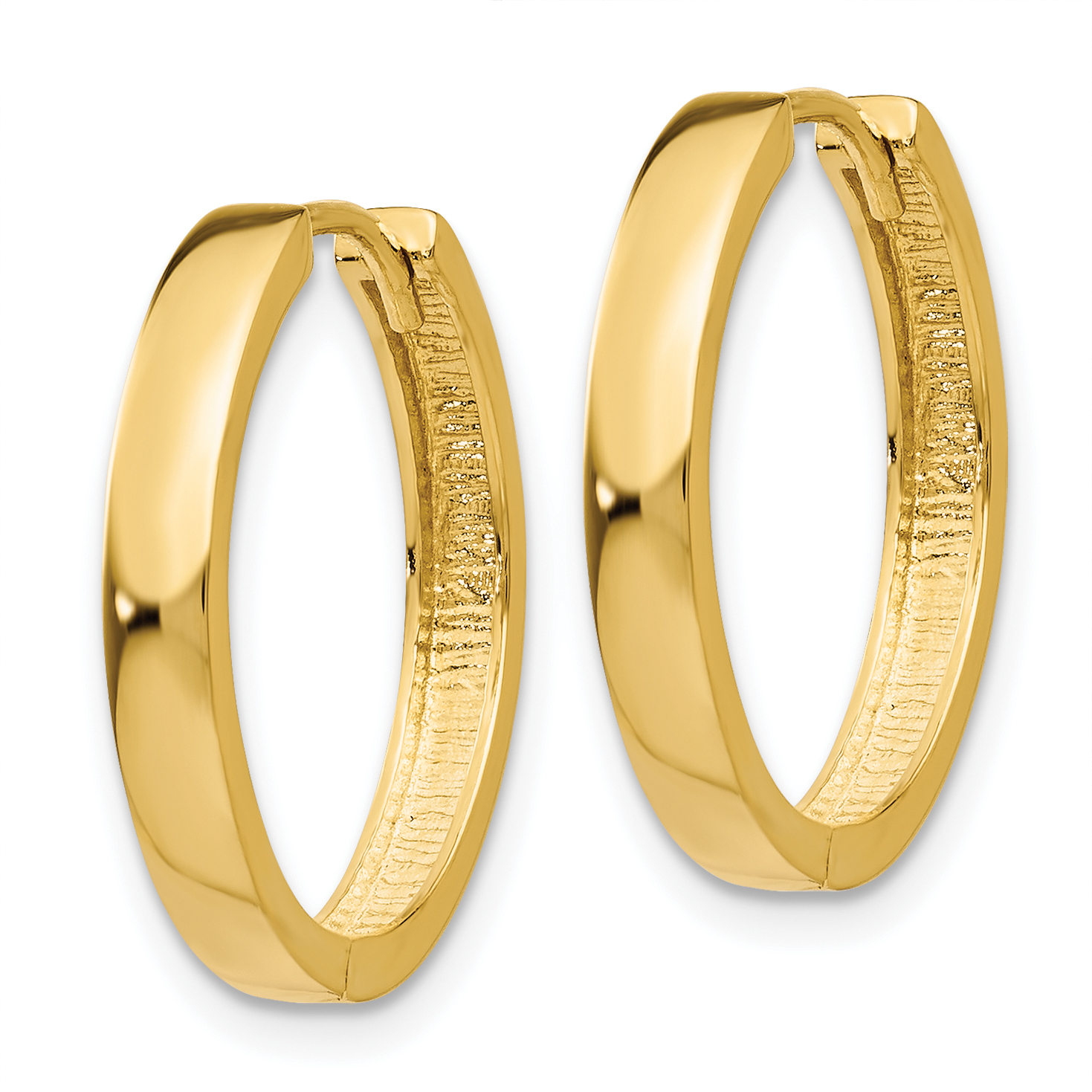  13.5 mm 10k Yellow Gold Circle Hinged Hoop Earrings  Unknown Friendly Weight 10K yellow gold - view 14