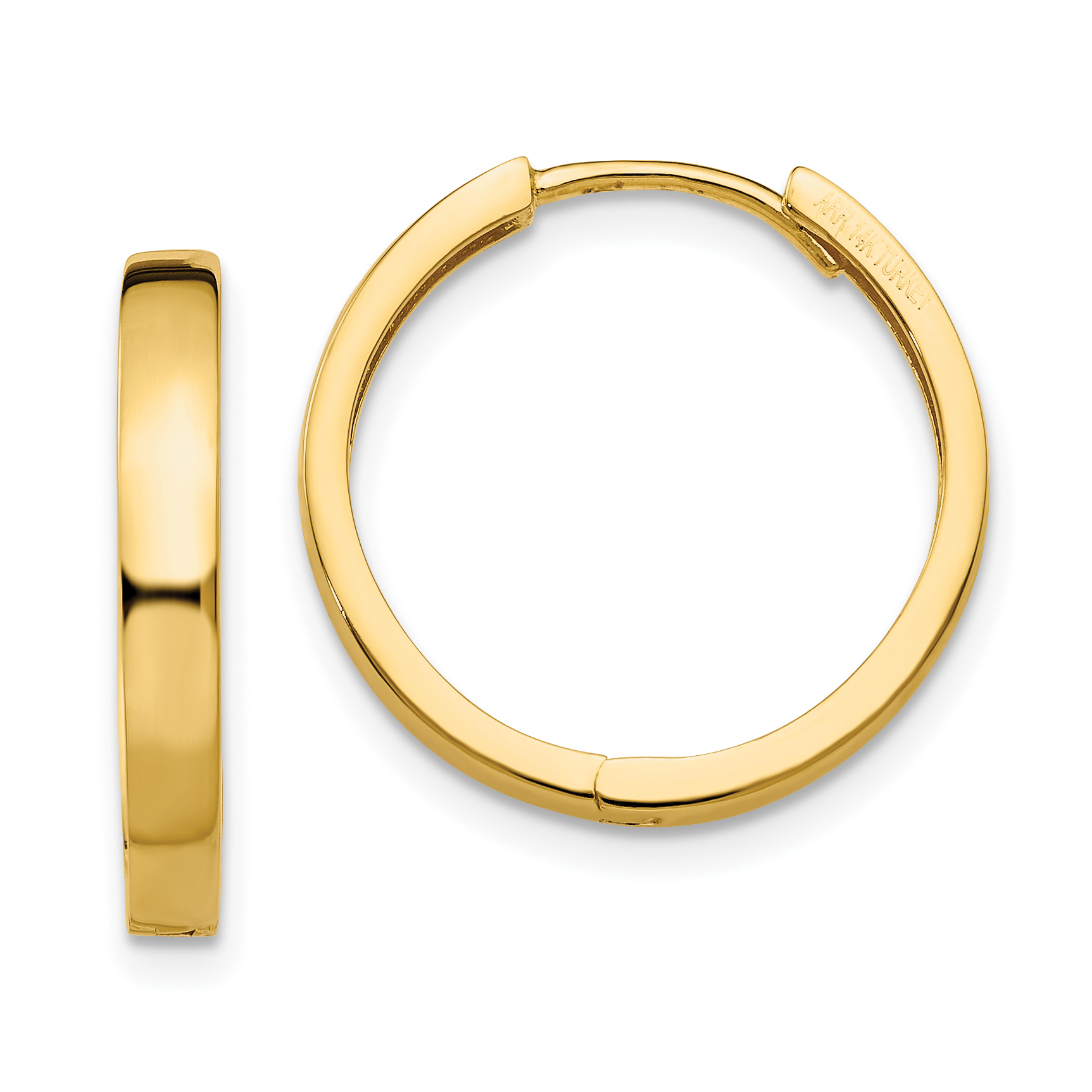  13.5 mm 10k Yellow Gold Circle Hinged Hoop Earrings  Unknown Friendly Weight 10K yellow gold - view 17
