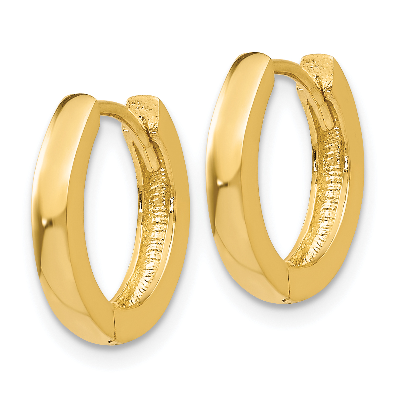  13 mm 14k Yellow Gold Circle Hinged Hoop Earrings  Unknown Friendly Weight 14K yellow gold - view 2