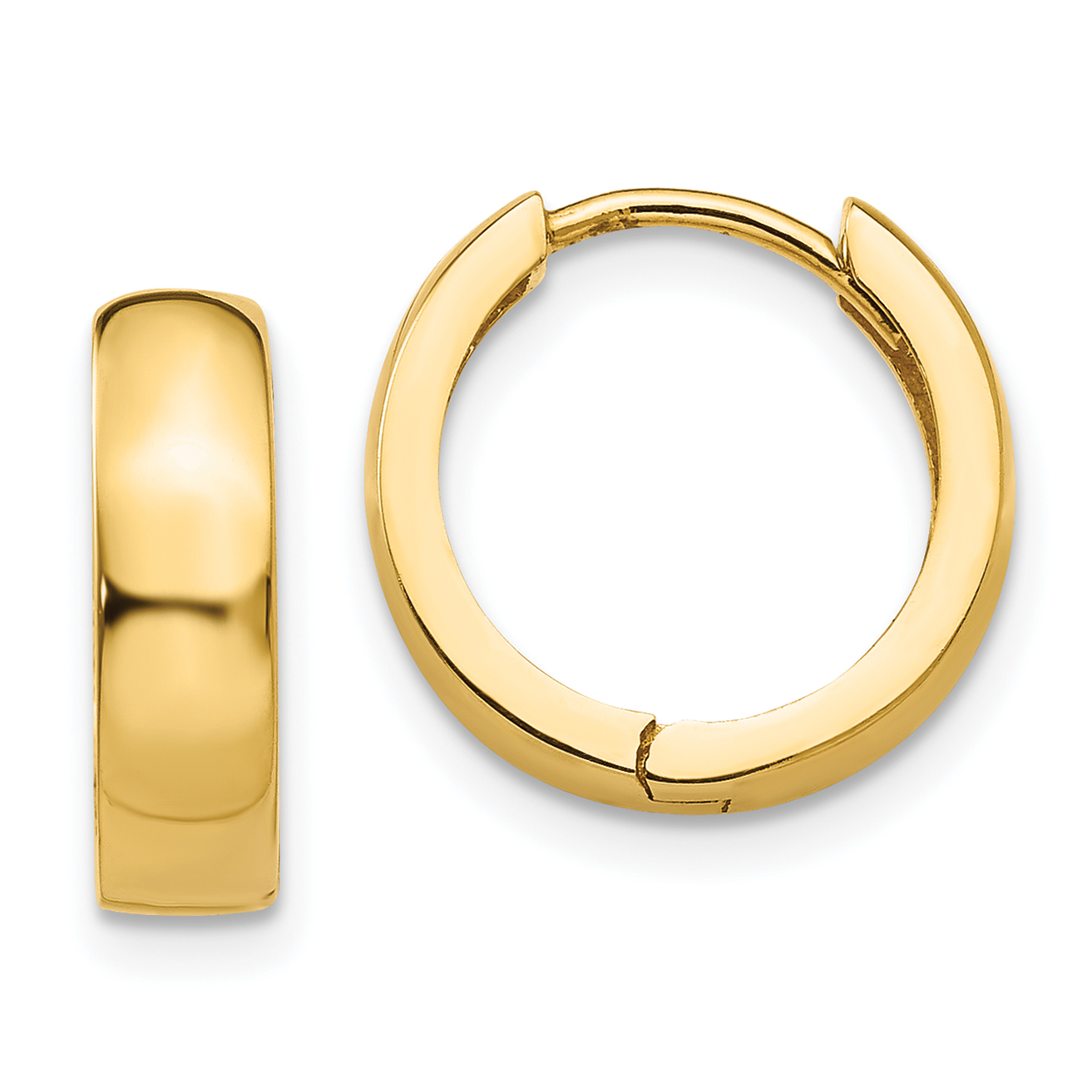  13 mm 14k Yellow Gold Circle Hinged Hoop Earrings  Unknown Friendly Weight 14K yellow gold - view 8
