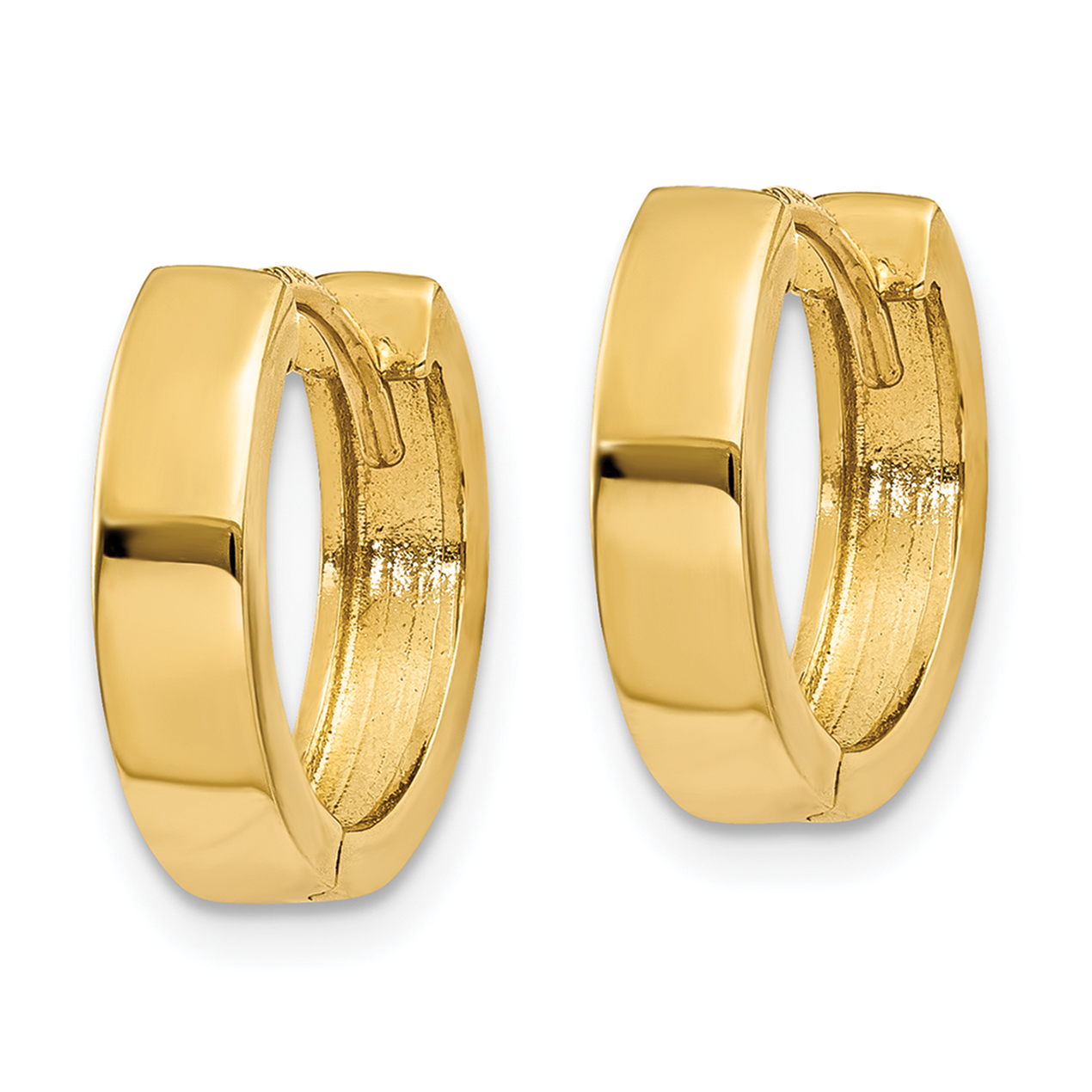  13 mm 14k Yellow Gold Circle Hinged Hoop Earrings  Unknown Friendly Weight 14K yellow gold