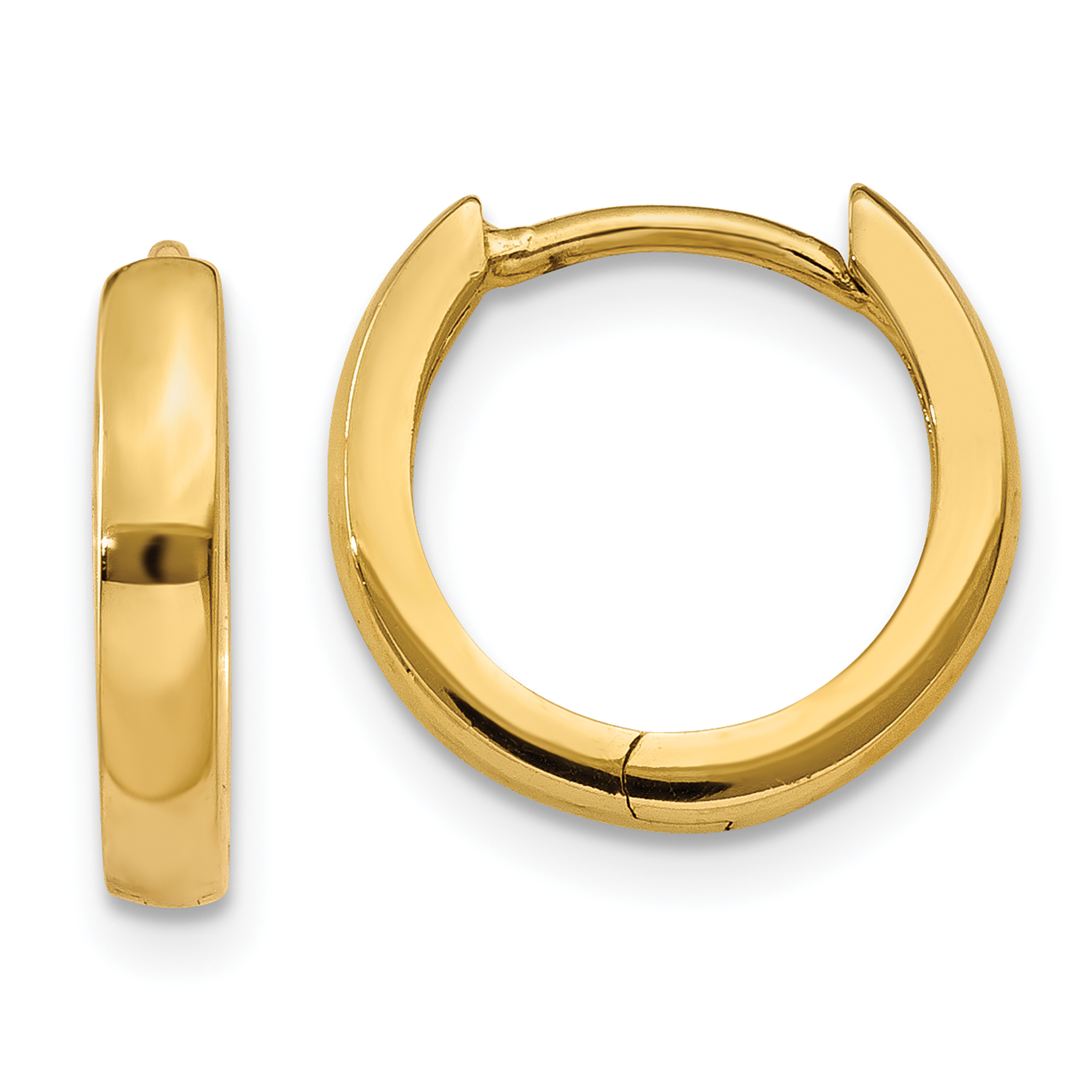  8 mm 14k Yellow Gold Circle Hinged Hoop Earrings  Unknown Friendly Weight 14K yellow gold - view 8