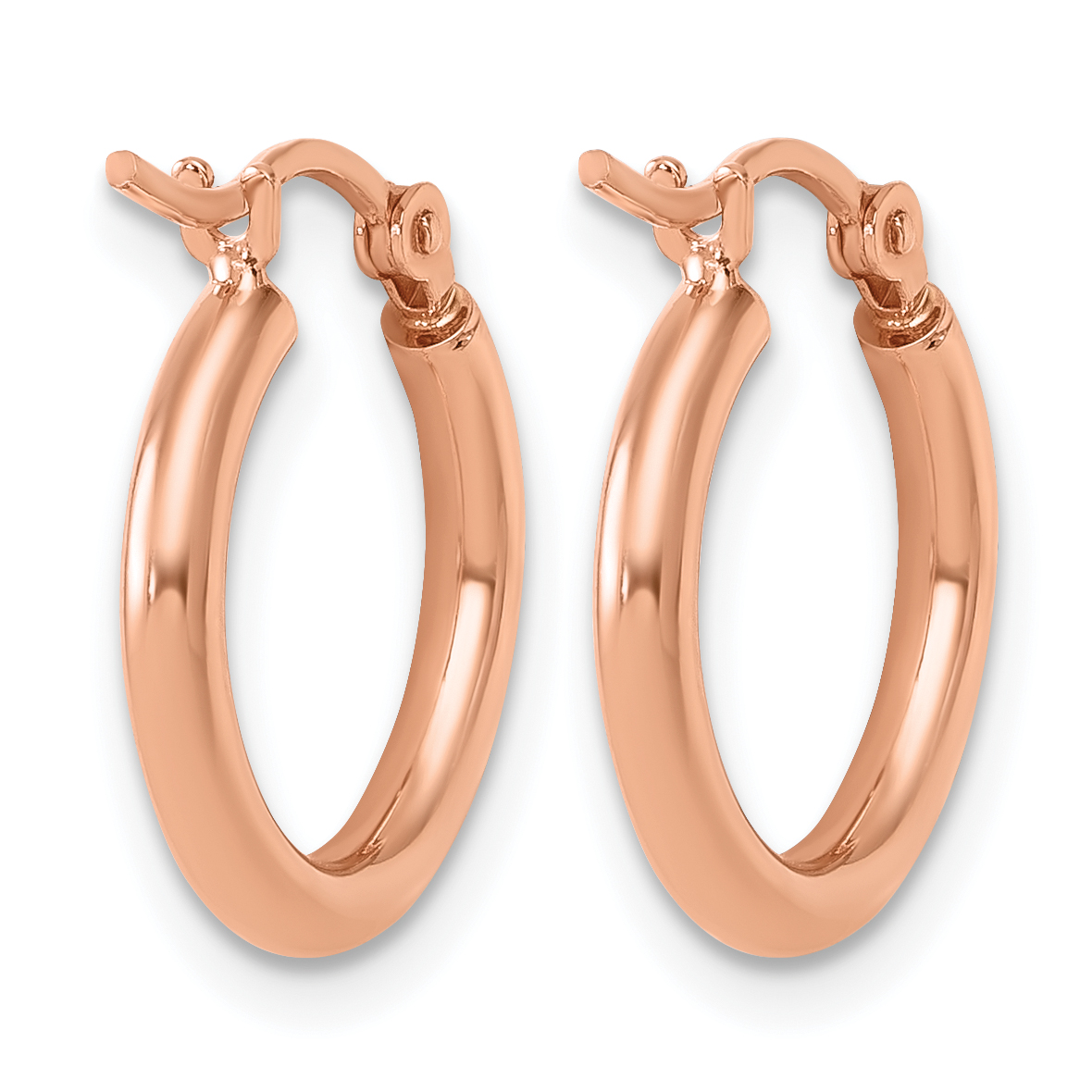  15 mm 10k Rose Gold Leslie's Gold Classic Polished Hoop Earrings  Unknown Friendly Weight 10K rose gold - view 8
