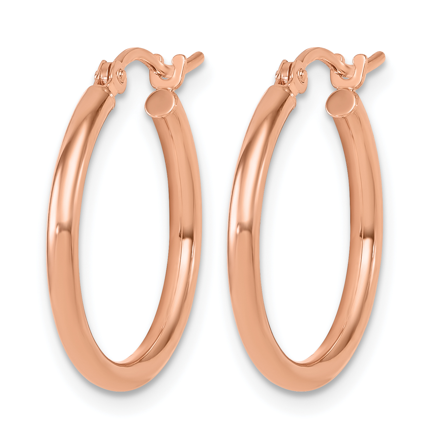  15 mm 10k Rose Gold Leslie's Gold Classic Polished Hoop Earrings  Unknown Friendly Weight 10K rose gold - view 17
