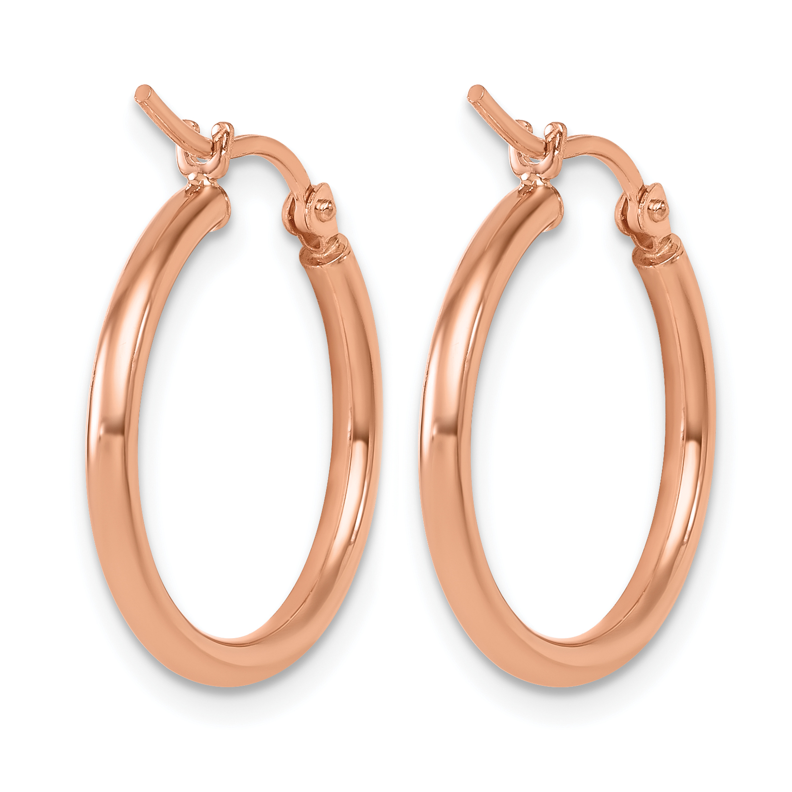  15 mm 10k Rose Gold Leslie's Gold Classic Polished Hoop Earrings  Unknown Friendly Weight 10K rose gold - view 19