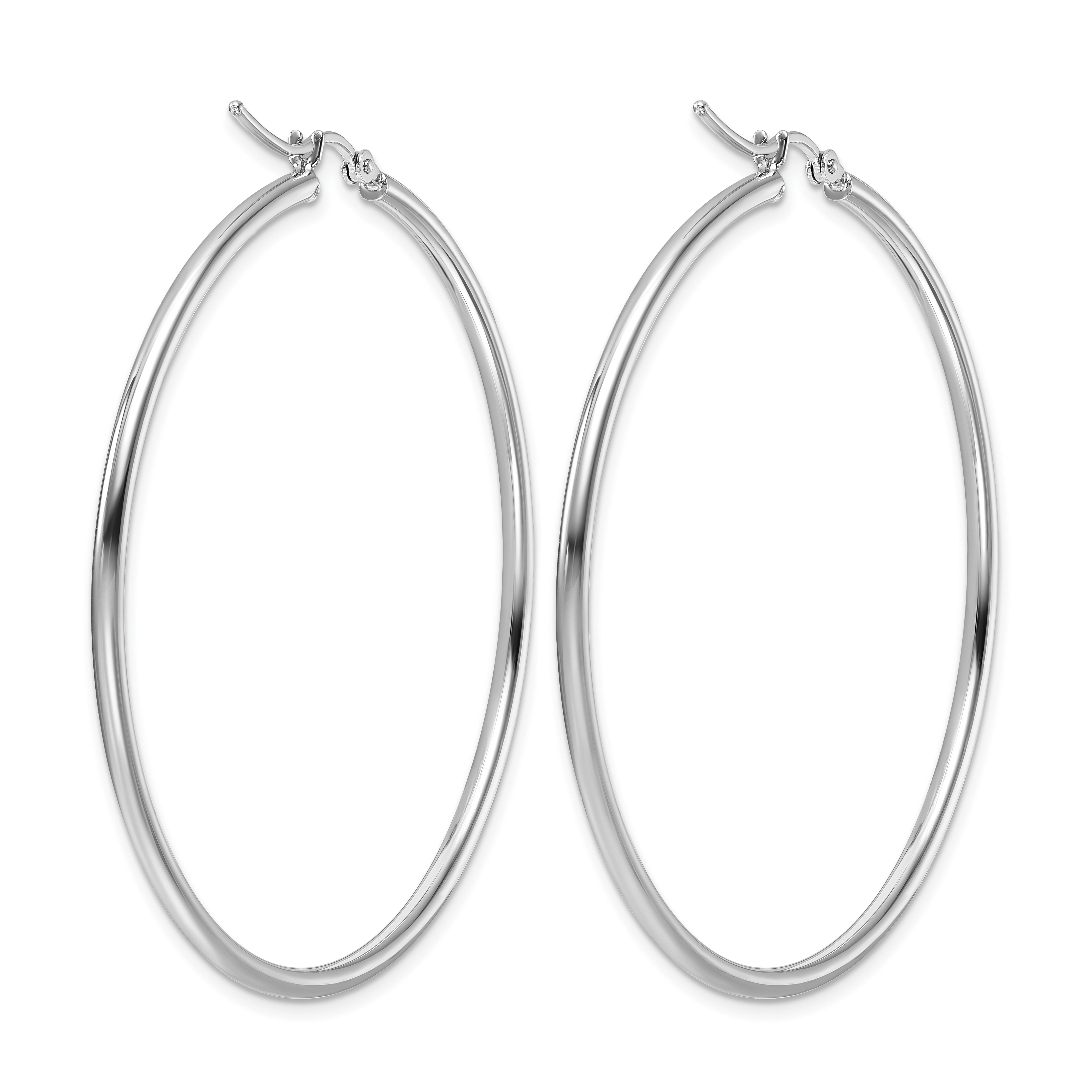  12 mm 10k White Gold Leslie's Gold Classic Polished Hoop Earrings  Unknown Friendly Weight 10K white gold - view 69