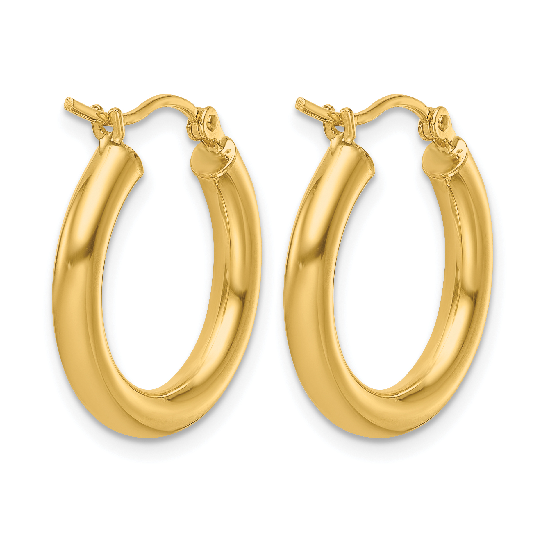  12 mm 10k Yellow Gold Leslie's Gold Classic Polished Hoop Earrings  Unknown Friendly Weight 10K yellow gold - view 23