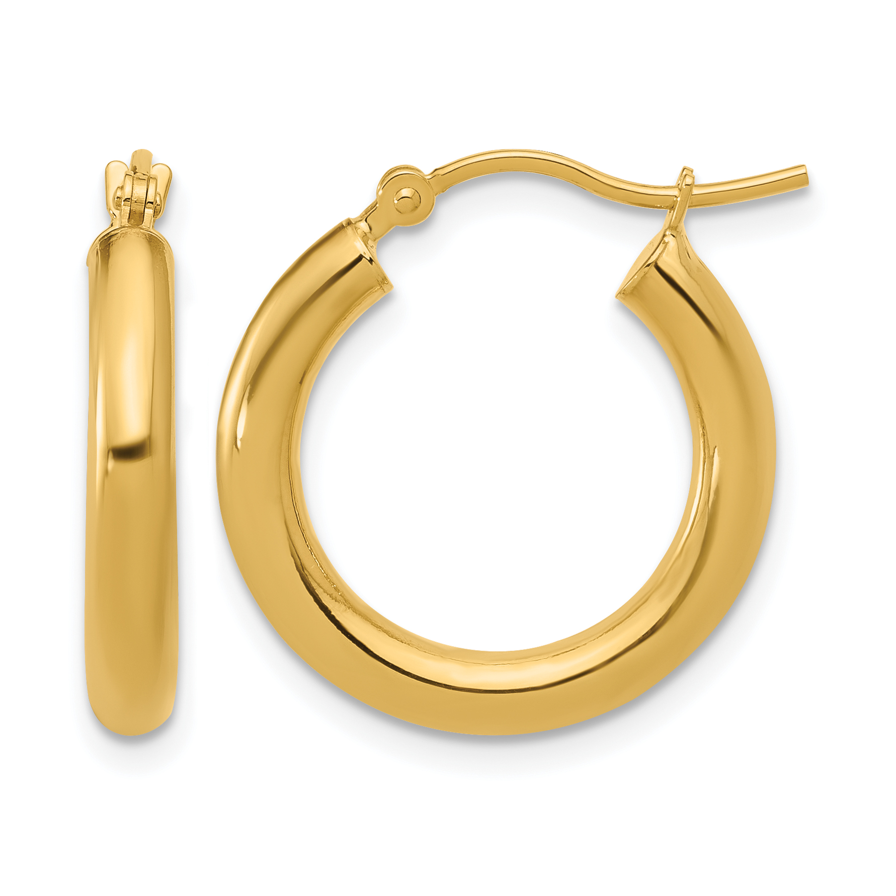  12 mm 10k Yellow Gold Leslie's Gold Classic Polished Hoop Earrings  Unknown Friendly Weight 10K yellow gold - view 25