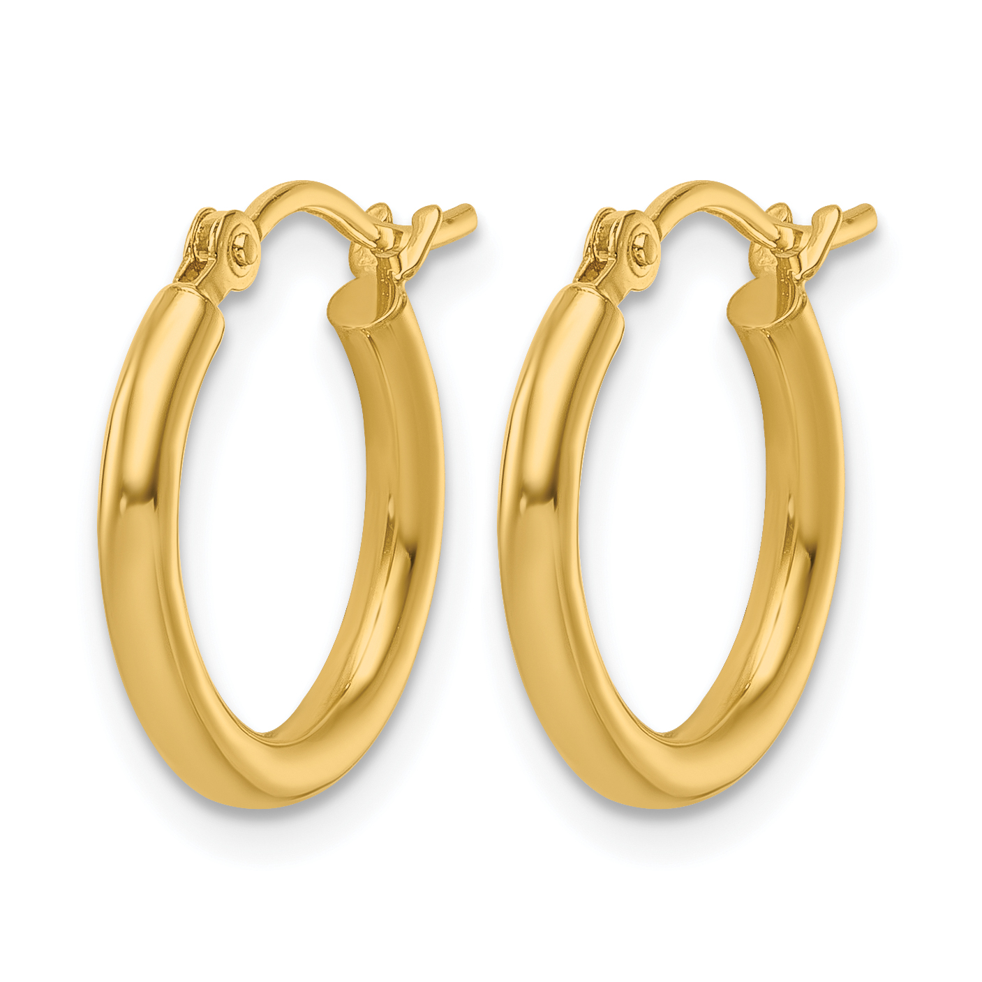  12 mm 10k Yellow Gold Leslie's Gold Classic Polished Hoop Earrings  Unknown Friendly Weight 10K yellow gold - view 6