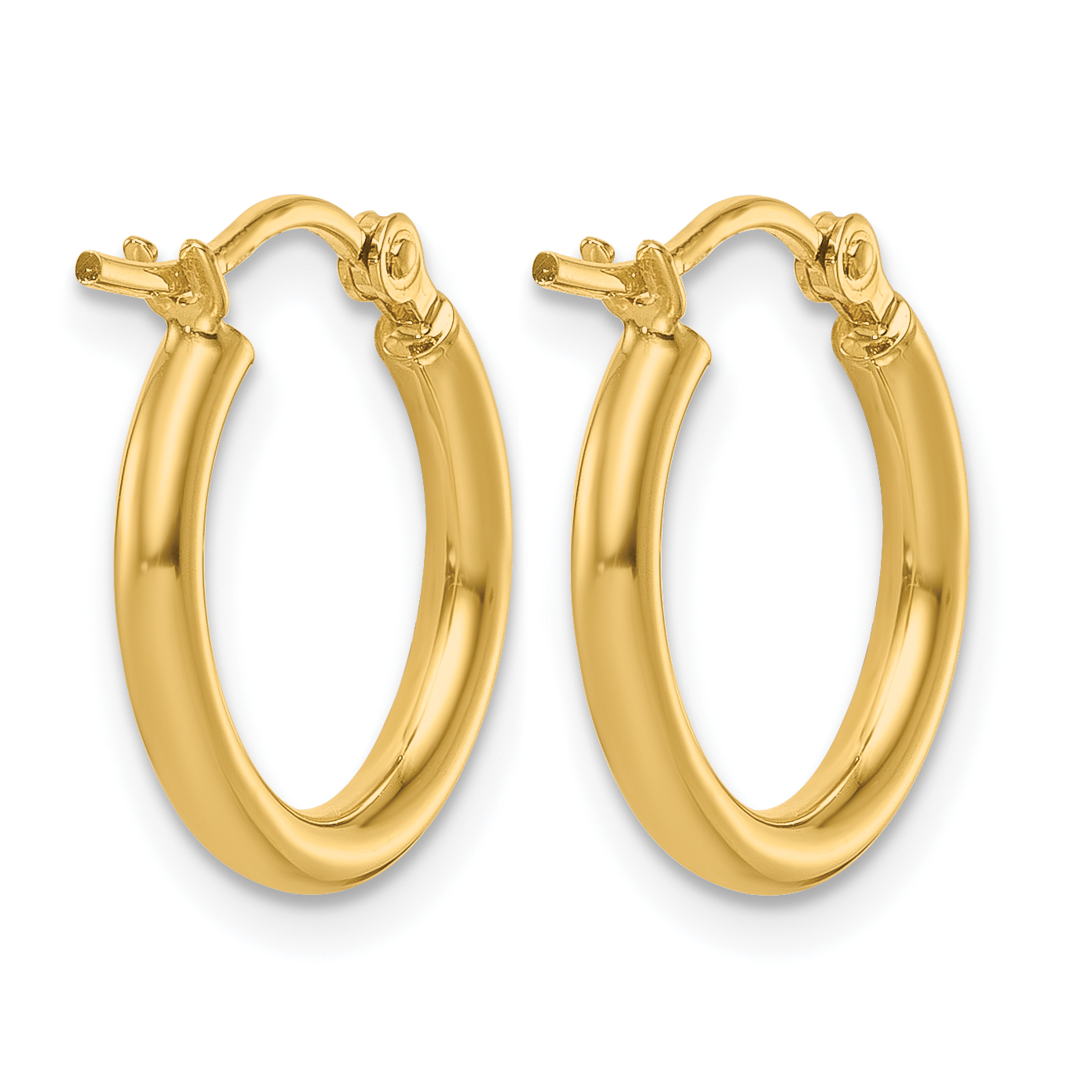  12 mm 10k Yellow Gold Leslie's Gold Classic Polished Hoop Earrings  Unknown Friendly Weight 10K yellow gold - view 8