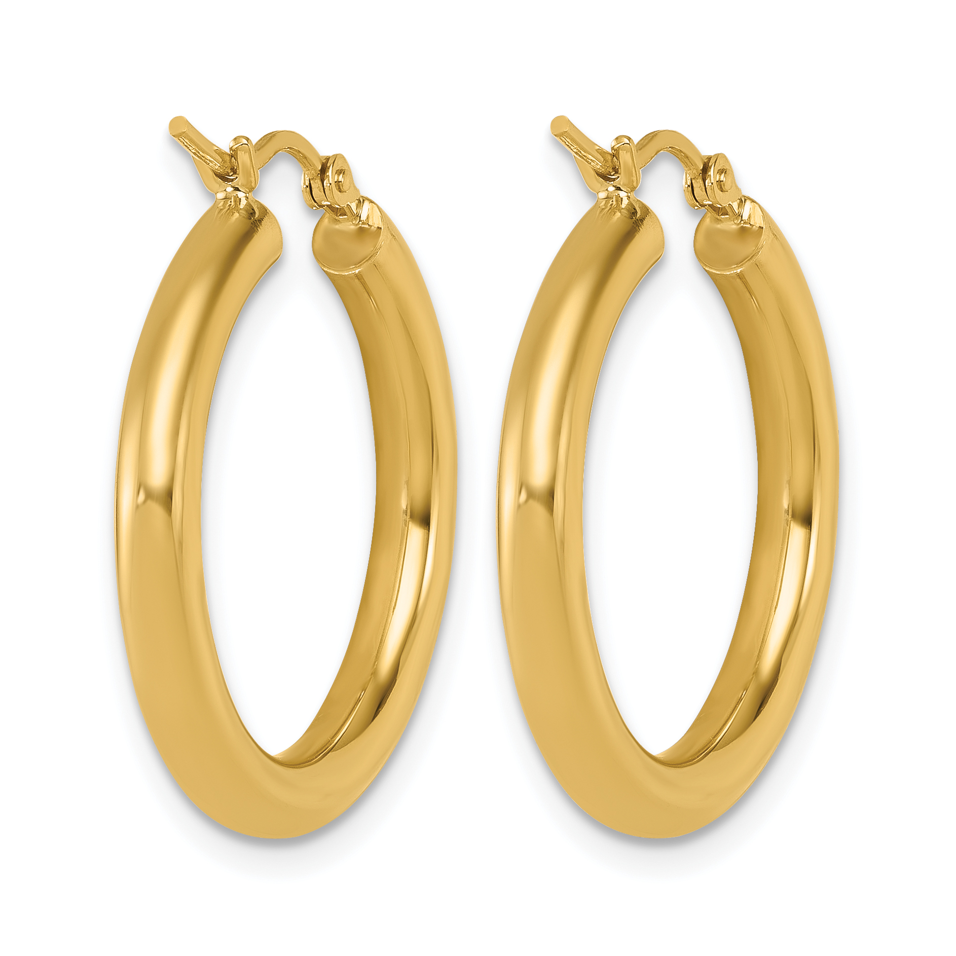  12 mm 10k Yellow Gold Leslie's Gold Classic Polished Hoop Earrings  Unknown Friendly Weight 10K yellow gold - view 36