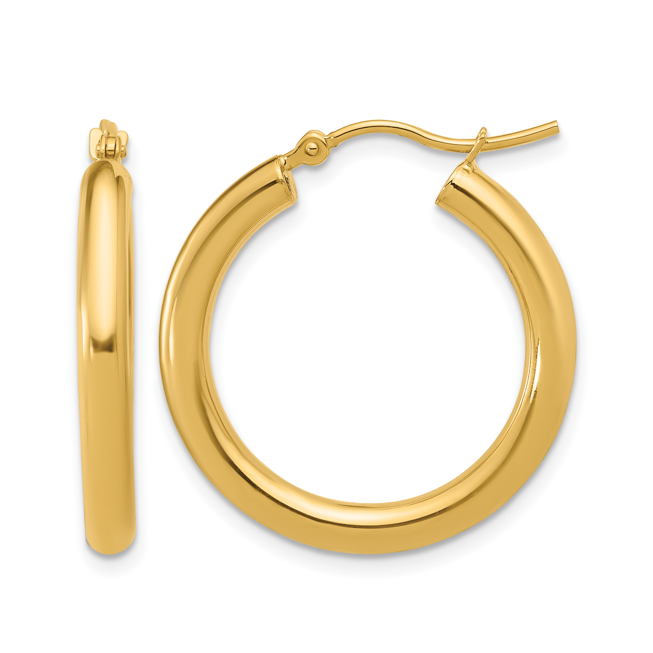  12 mm 10k Yellow Gold Leslie's Gold Classic Polished Hoop Earrings  Unknown Friendly Weight 10K yellow gold - view 38