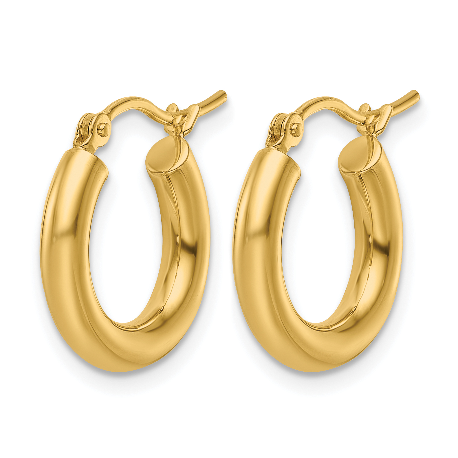  12 mm 10k Yellow Gold Leslie's Gold Classic Polished Hoop Earrings  Unknown Friendly Weight 10K yellow gold - view 11