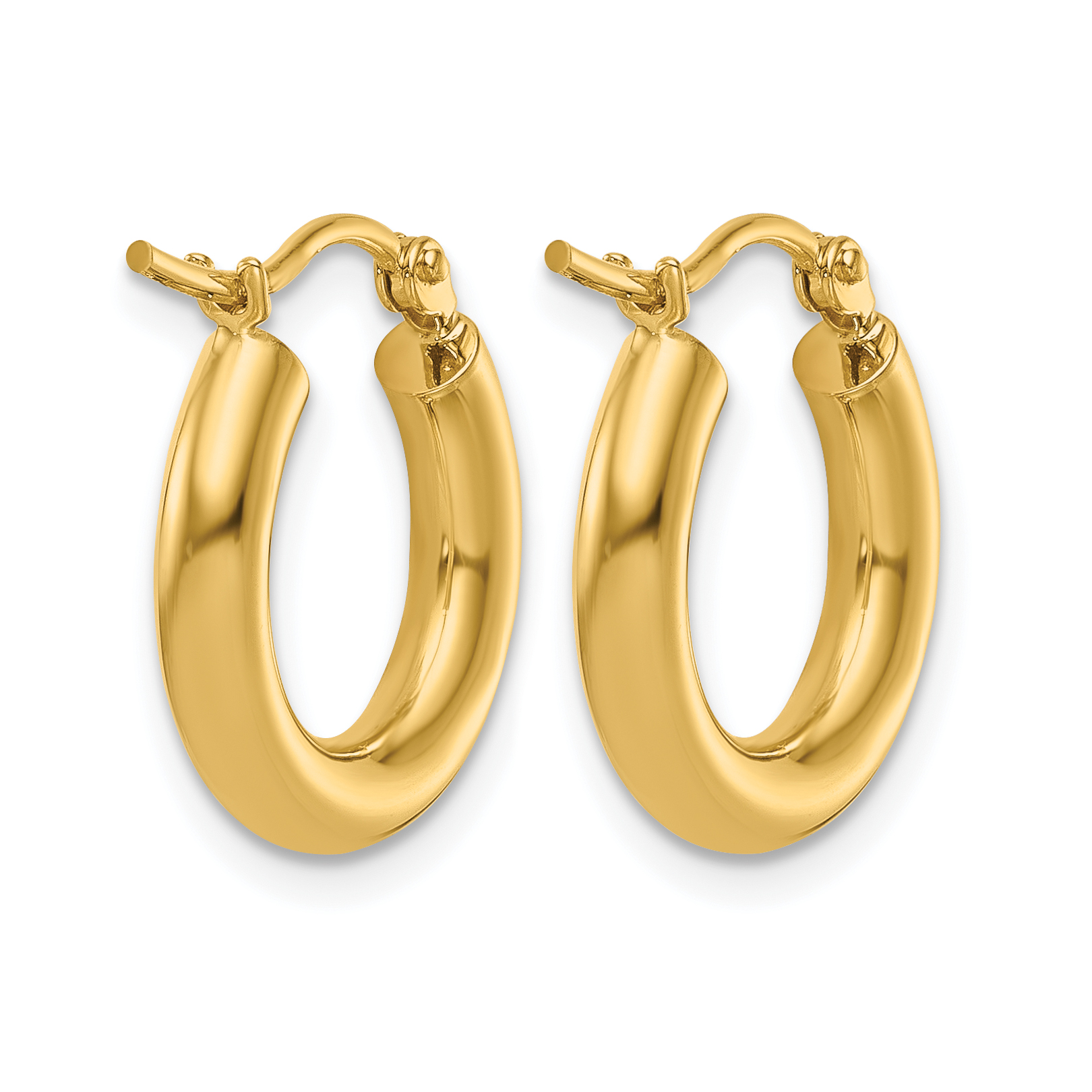  12 mm 10k Yellow Gold Leslie's Gold Classic Polished Hoop Earrings  Unknown Friendly Weight 10K yellow gold - view 13