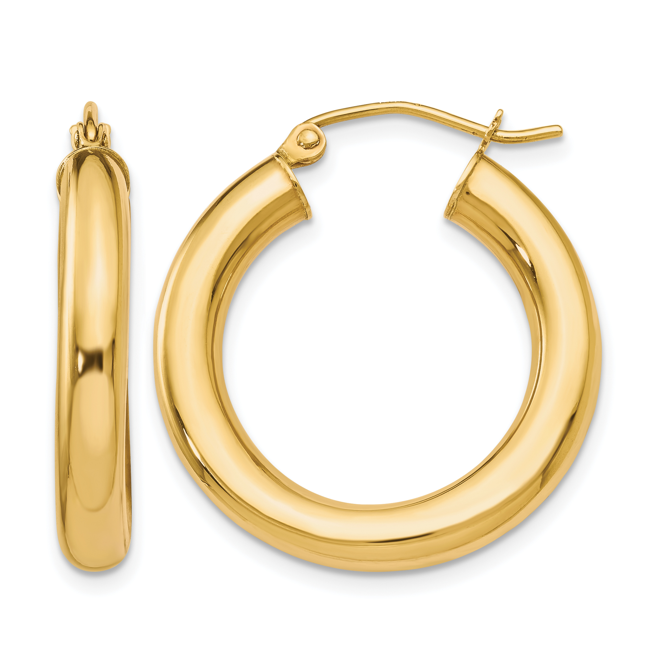 12 mm 10k Yellow Gold Leslie's Gold Classic Polished Hoop Earrings  Unknown Friendly Weight 10K yellow gold - view 42