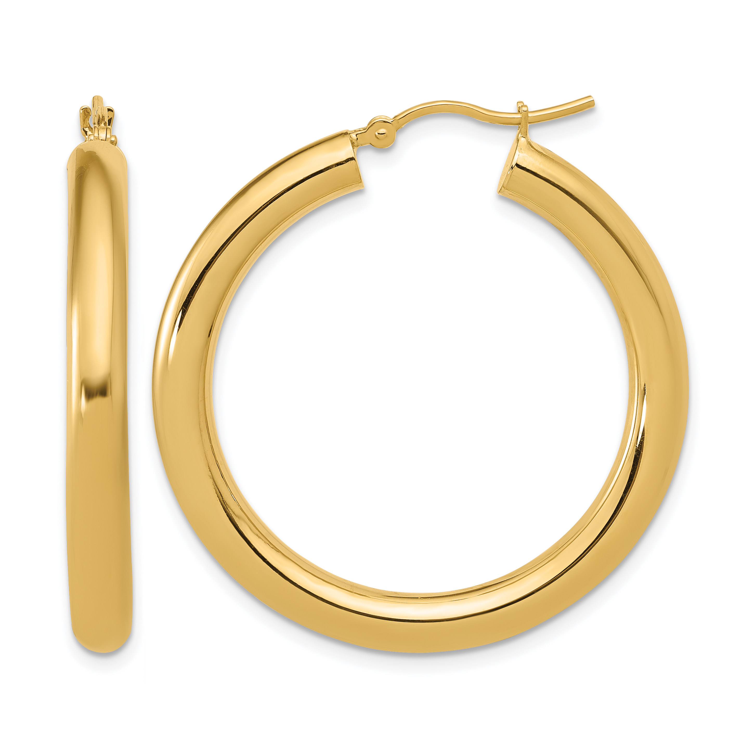  12 mm 10k Yellow Gold Leslie's Gold Classic Polished Hoop Earrings  Unknown Friendly Weight 10K yellow gold - view 61