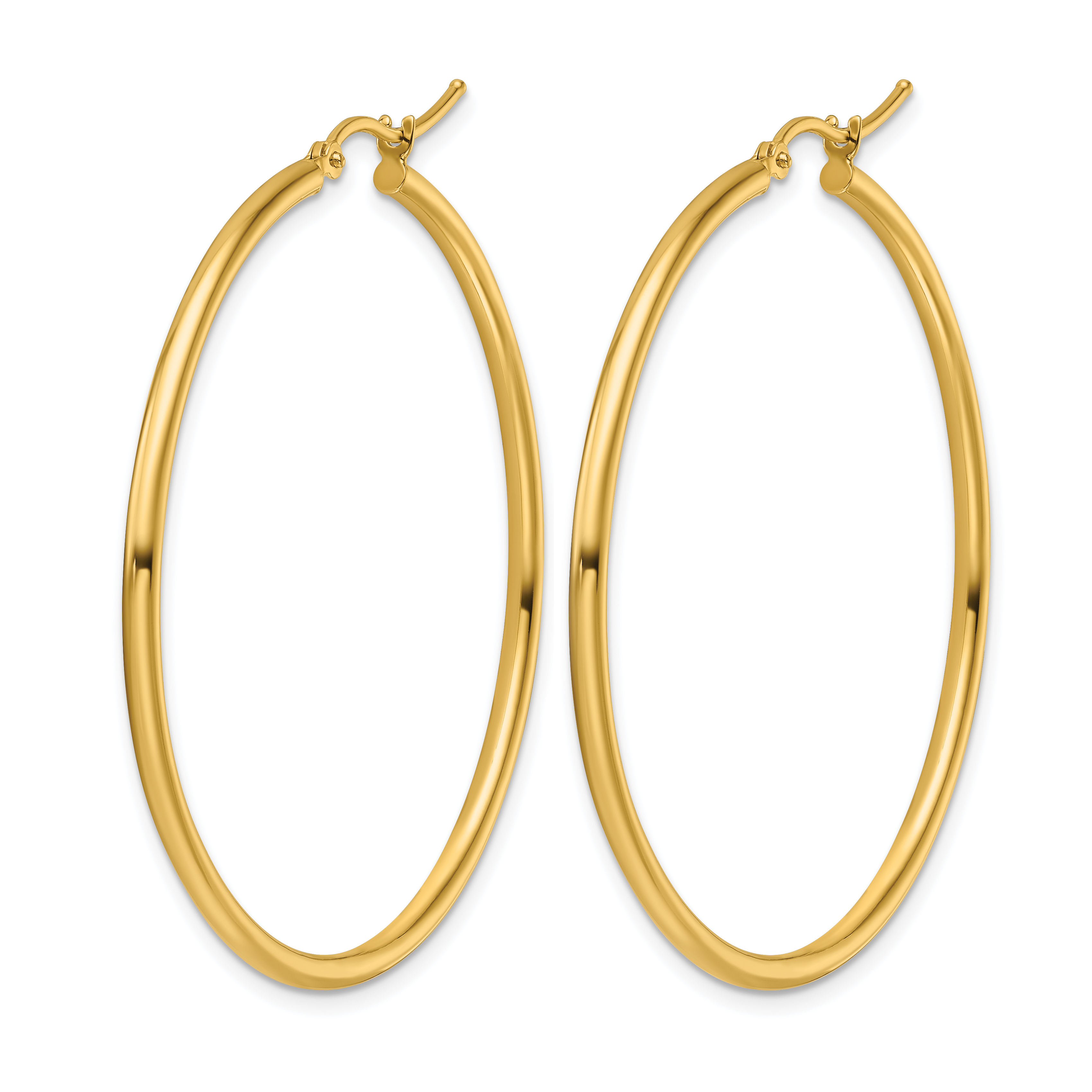  12 mm 10k Yellow Gold Leslie's Gold Classic Polished Hoop Earrings  Unknown Friendly Weight 10K yellow gold - view 85